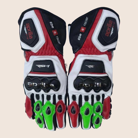 Aprilia RSV4 Motorcycle Racing Leather Gloves 1001 - 3amoto shop
