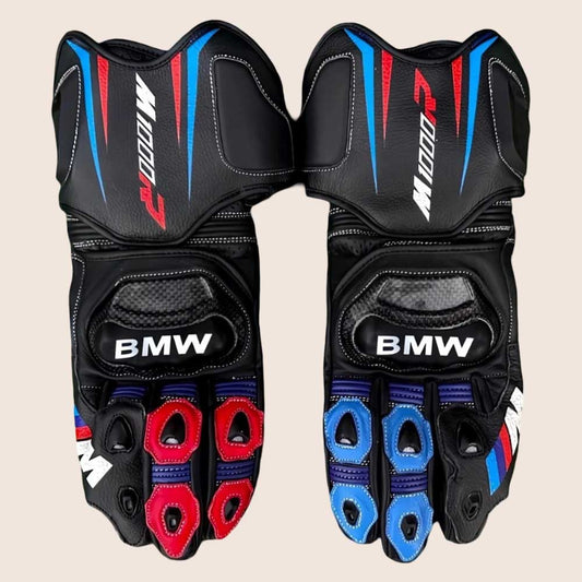 BMW M1000R Motorcycle Racing Leather Gloves - 3amoto shop