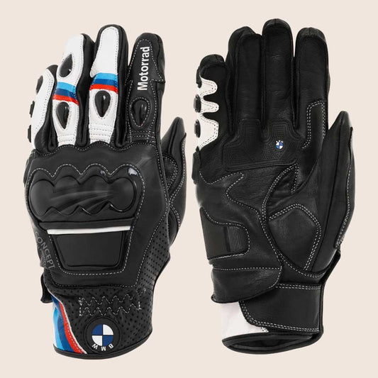 BMW Motorrad Racing Leather Gloves with Knuckle Protection 103 - 3amoto shop