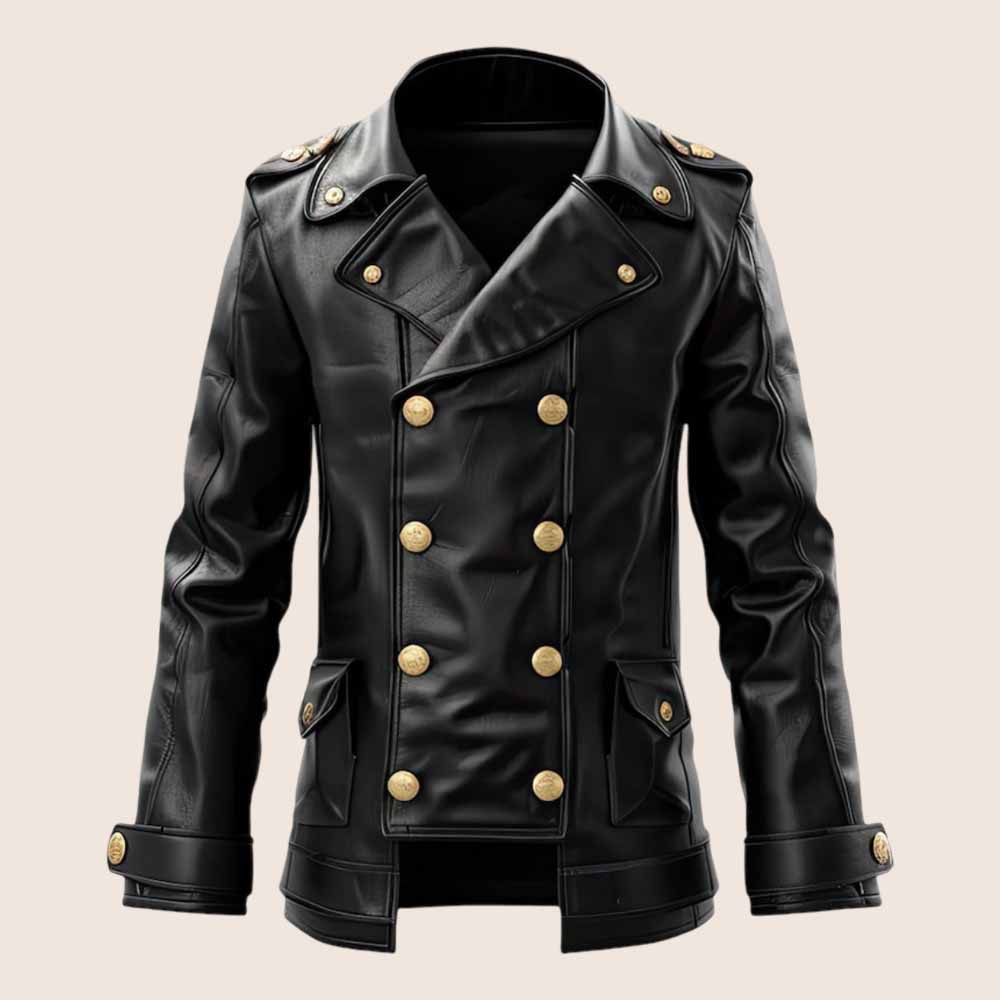 Black German Marine Coat Style 2