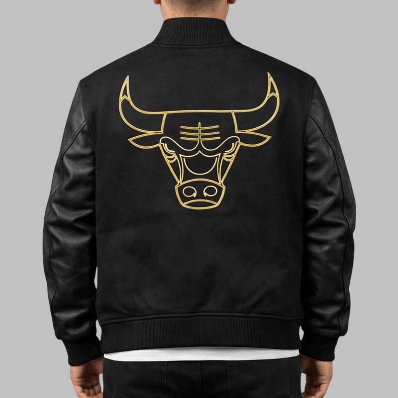 Chicago Bulls Gold Varsity Jacket