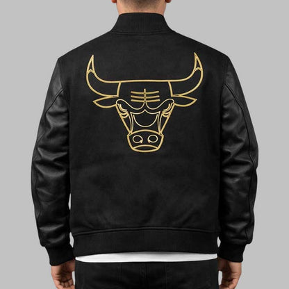 Chicago Bulls Gold Varsity Jacket