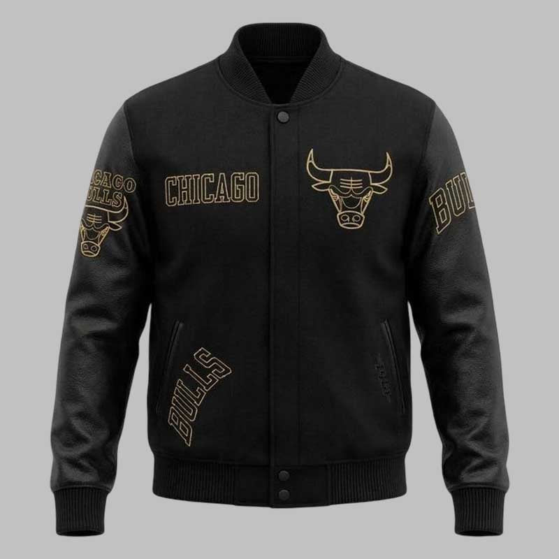 Chicago Bulls Gold Varsity Jacket
