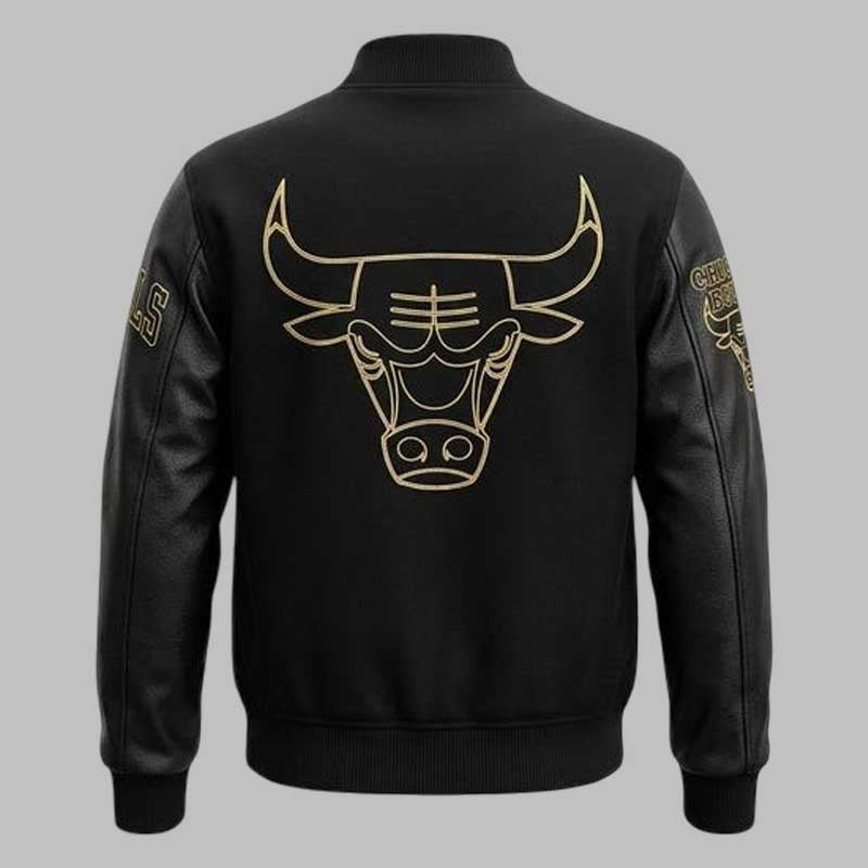 Chicago Bulls Gold Varsity Jacket