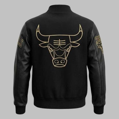 Chicago Bulls Gold Varsity Jacket