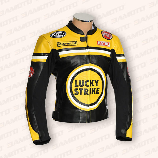 Lucky Strike Classic Leather Motorcycle Jacket - 3amoto - 3amoto shop