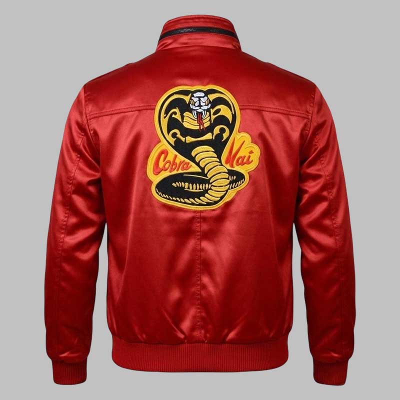 Cobra Kai Red Satin Bomber Jacket