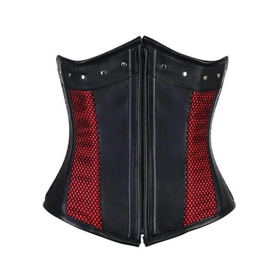 Faux Leather Gothic Underbust Corset