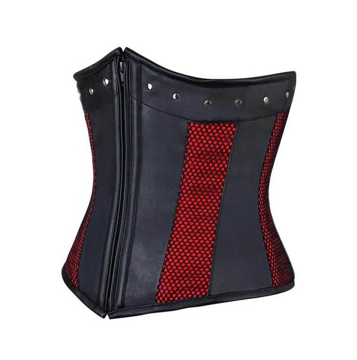 Faux Leather Gothic Underbust Corset