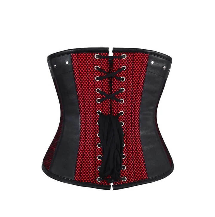 Faux Leather Gothic Underbust Corset