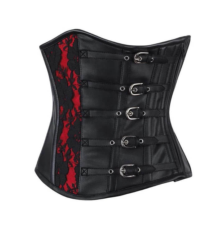 Genuine Leather Gothic Underbust Corset