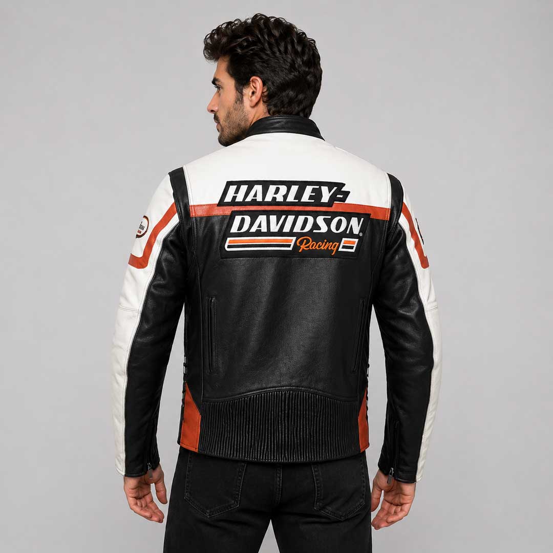 Harley Davidson Men's Raceway Screamin Eagle Leather Jacket Online