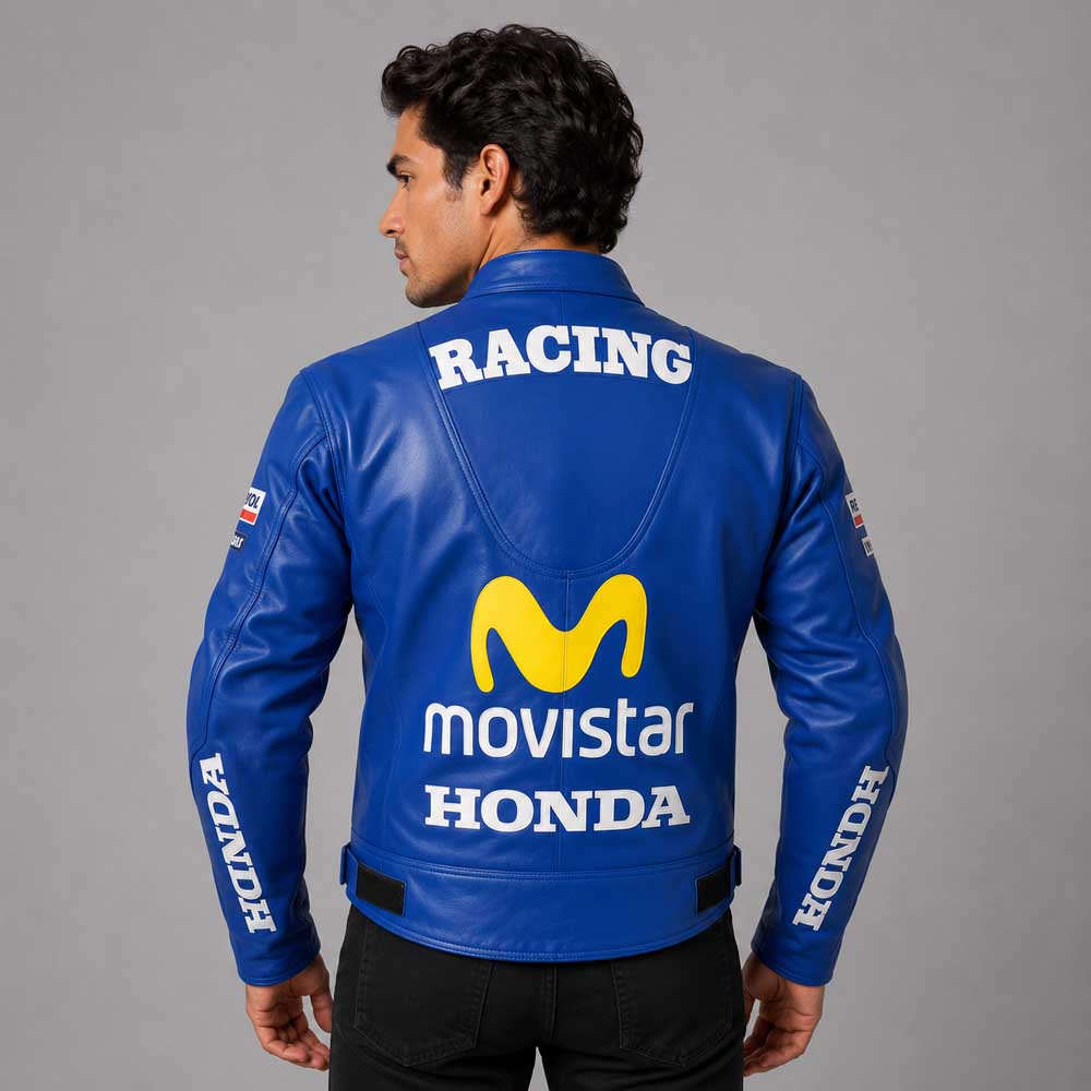 Honda Repsol Cx Cowhide Motorbike Leather Jacket