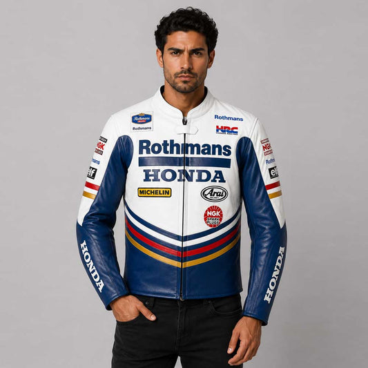Honda Rothmans Racing Leather Jacket - 3amoto shop