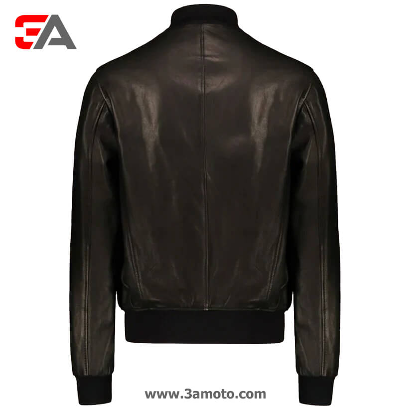 Men Vintage Black A1 Flight Lambskin Leather Bomber Jacket