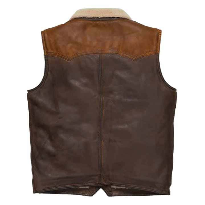 Men Shearling Leather Vest