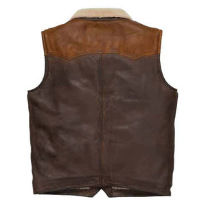 Men Shearling Leather Vest