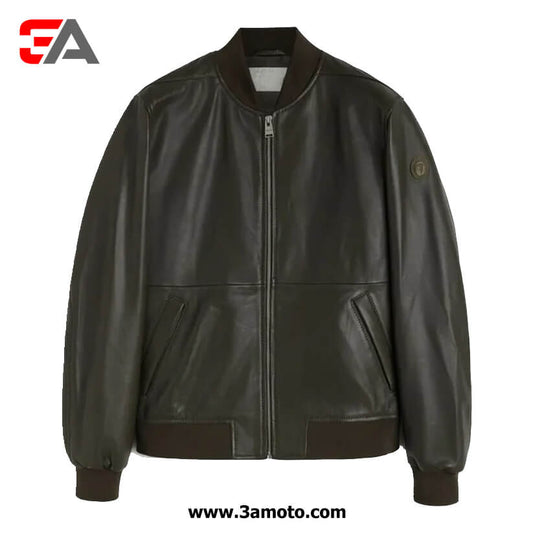 New Mens A1 Classic Bomber Leather Jacket - 3amoto shop