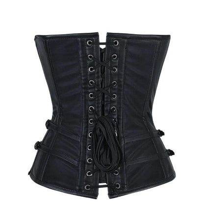 Sheep Nappa Leather Corset in Black