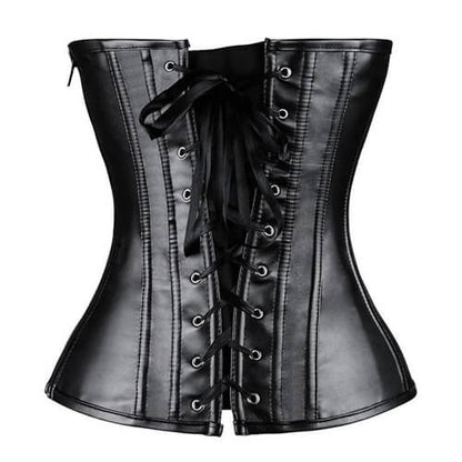 Sheep Nappa Leather Gothic Overbust Corset