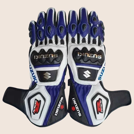 Suzuki MotoGP Racing Leather Gloves Pythons Race 102 - 3amoto shop