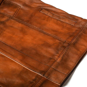 Vintage Brown Lambskin Leather Biker Vest for Men