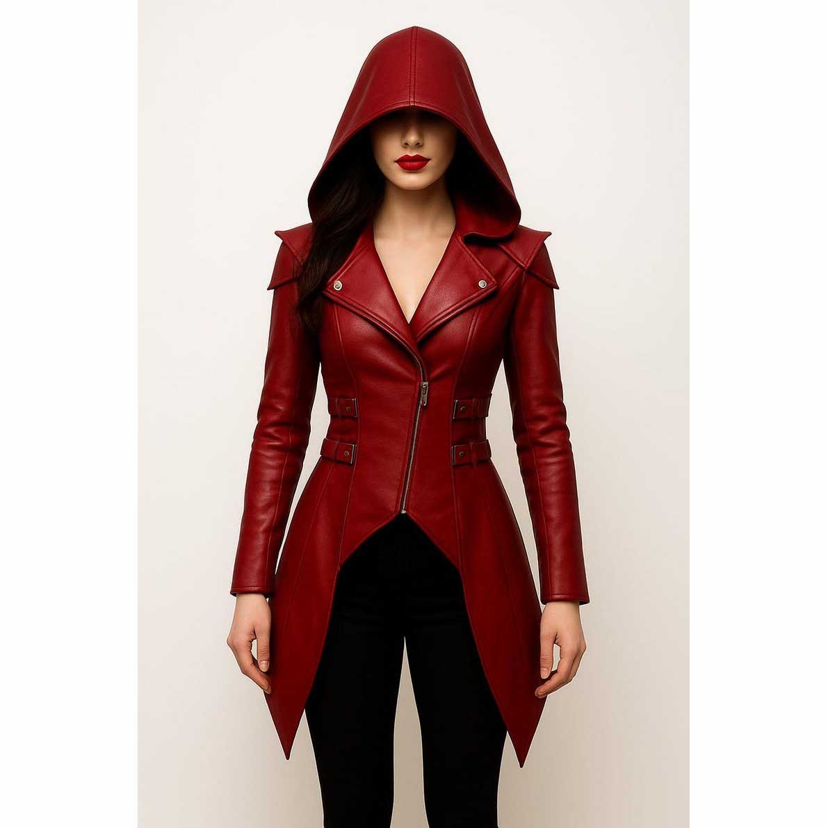Womens Leather Trench Coat - Trench Coats - Leather Long Coat