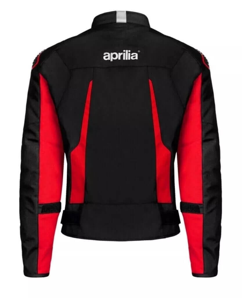 black and red Aprilia racing motorcycle jacket by 3AMOTO