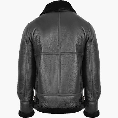 Aviator Shearling Men's Sheepskin B3 Bomber Jacket