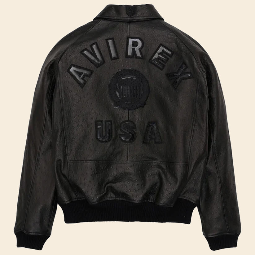 New Black Limited Edition Avirex Leather Jacket Avirex USA