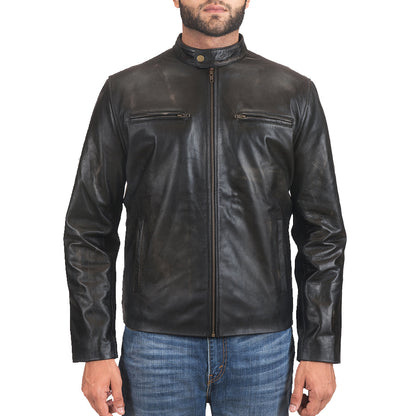 Black Leather Biker Jacket