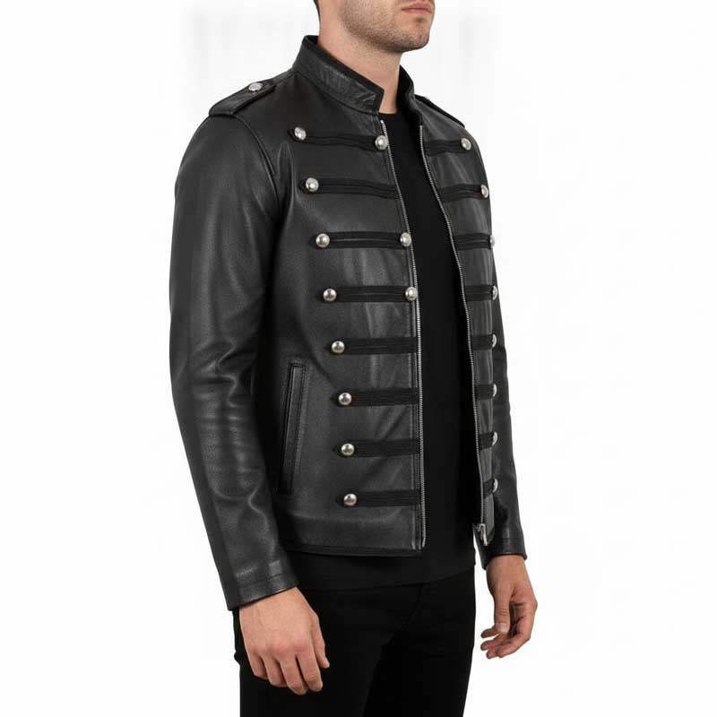 Premium black leather Harington jacket for everyday wear