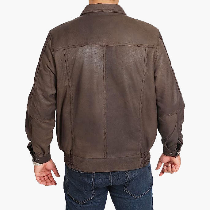 Classic Patrick Regular Fit Leather Blouson Jacket