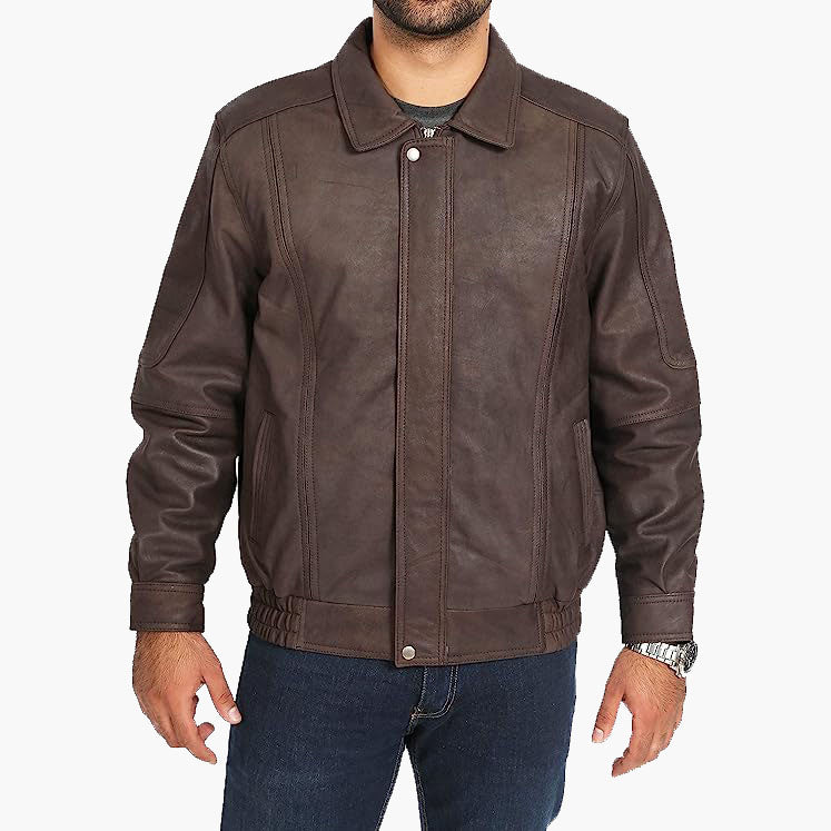 Classic Patrick Regular Fit Leather Blouson Jacket