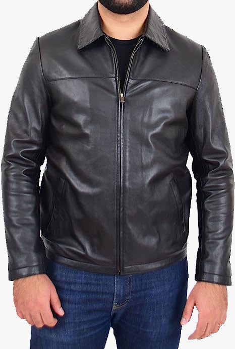 Classic Flex Relaxed Fit Leather Jacket