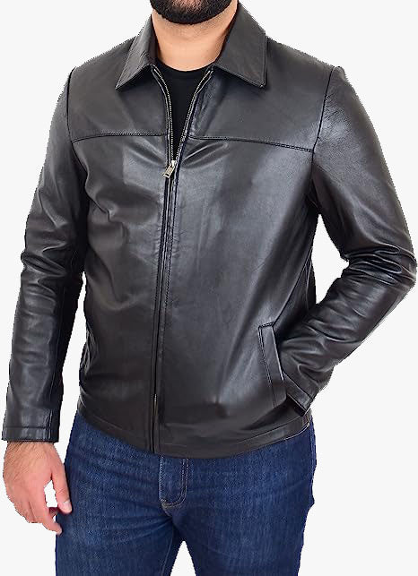 Classic Flex Relaxed Fit Leather Jacket