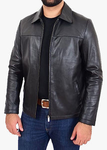 Classic Flex Relaxed Fit Leather Jacket