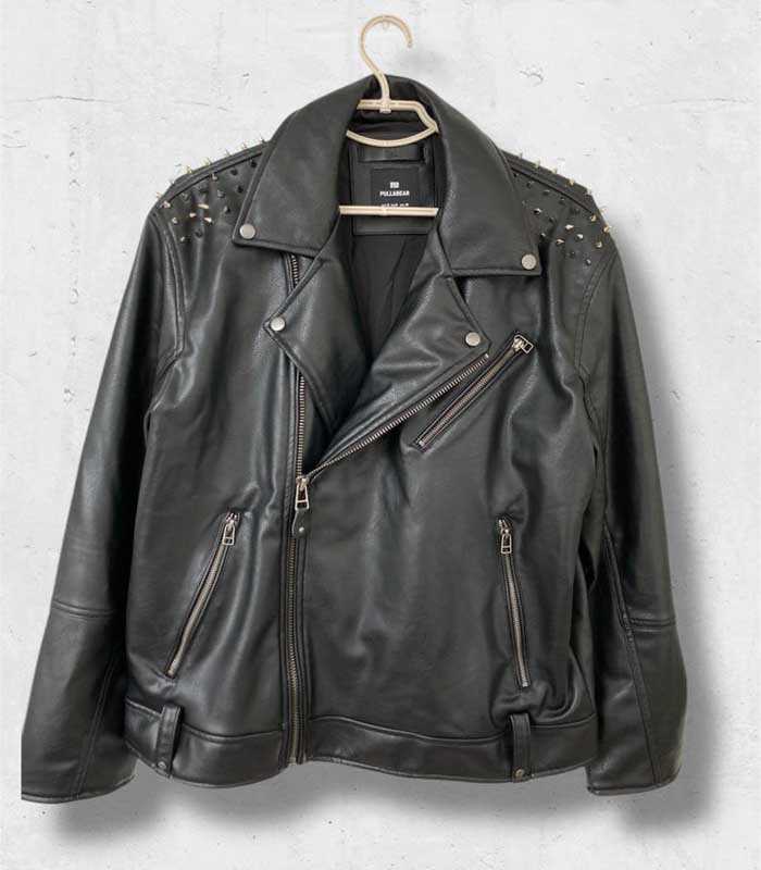 Premium racing-inspired hand-painted leather jacket for men