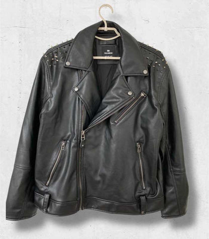 Premium racing-inspired hand-painted leather jacket for men