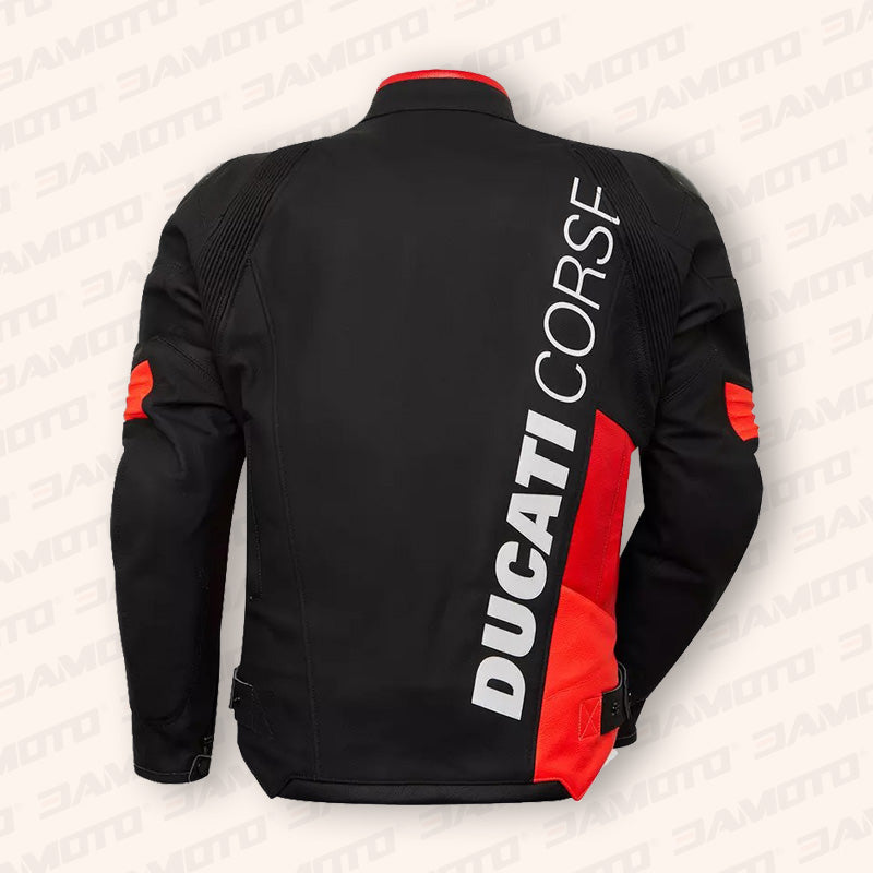 Ducati Corse Racing Leather Biker Jacket - 3amoto