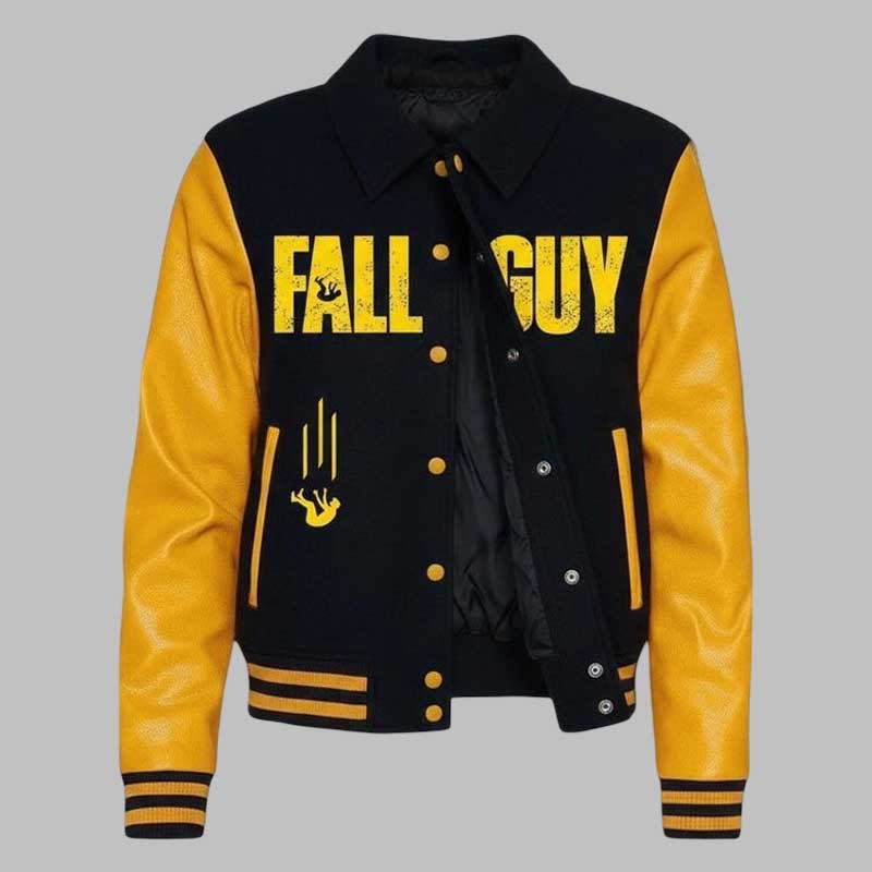 Fall Guy Black Yellow Varsity Jacket
