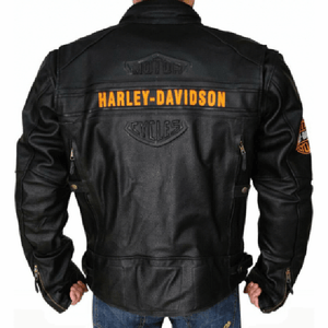 Harley Davidson Black Motorcycle Biker Vented Jacket