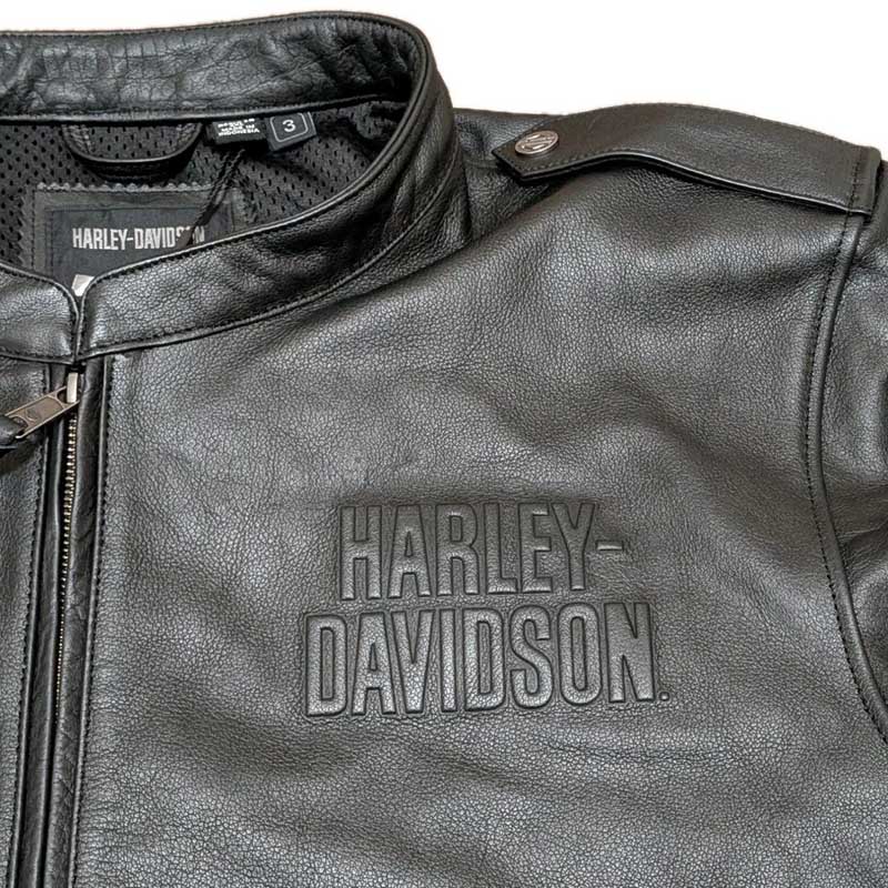 men's Harley-Davidson Captain's jacket showing its riding-style construction.
