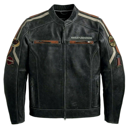 Harley Davidson Men's Leather Jacket - 3amoto shop