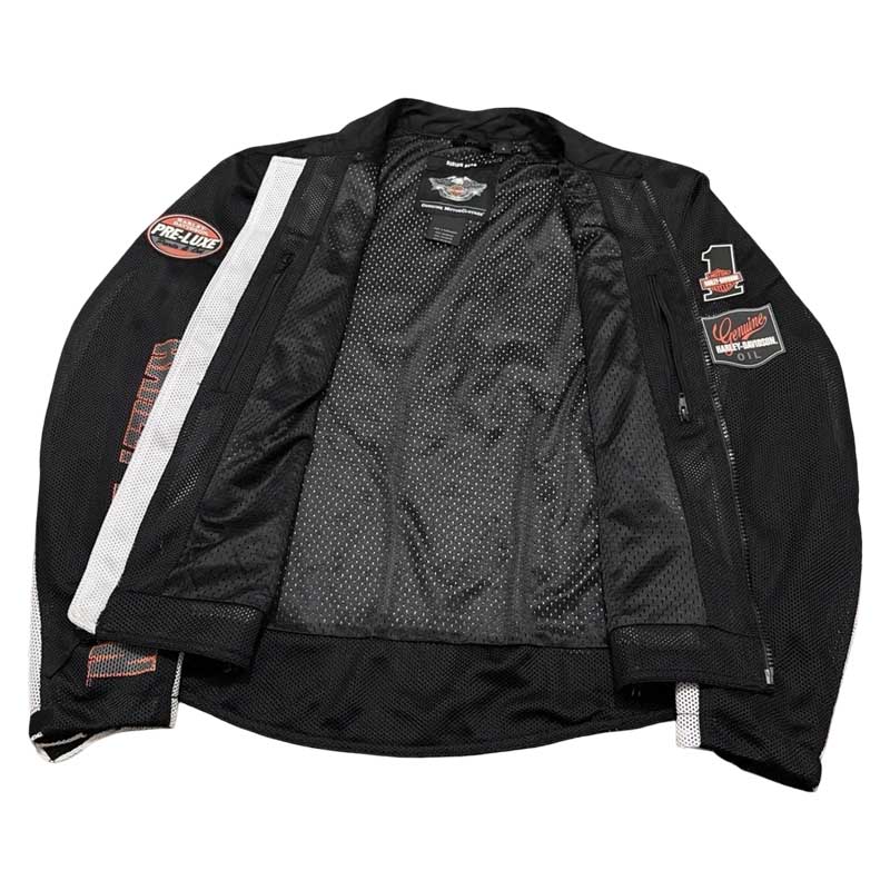 Mesh fabric detail on the men's Harley-Davidson riding jacket.