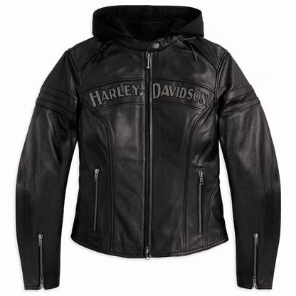 Shop Harley-Davidson Women's Miss Enthusiast Leather Jacket Black