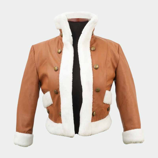 Hawks inspired light brown sheepskin leather cosplay jacket for men and women - 3amoto shop