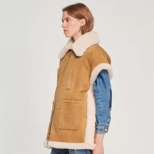 High-Quality Women's Shearling Fur Vest - Relaxed Fit