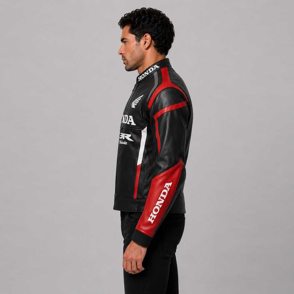 Honda CBR Cowhide Racing Leather Jacket - 3amoto