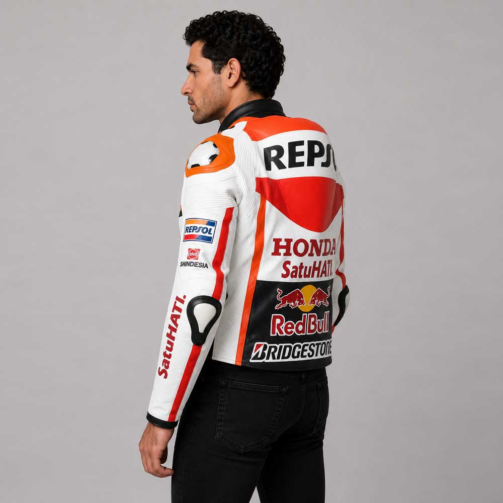 New Mens Multicolor Racing Motorcycle Cowhide Leather Jacket